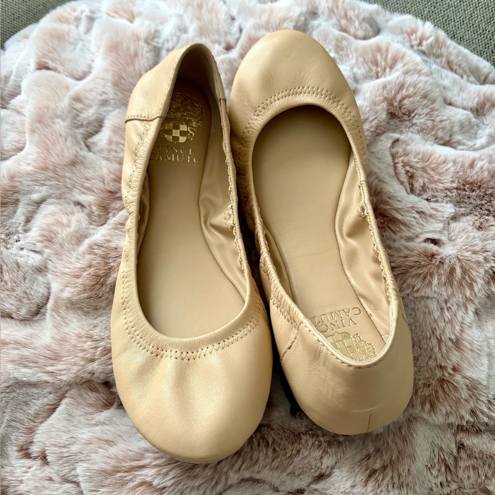 Vince Camuto Nude Beige Ballet Flats